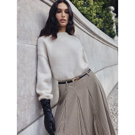 Mohito - Sweter z wełną i moherem - kremowy ze sklepu Mohito w kategorii Swetry damskie - zdjęcie 187353084