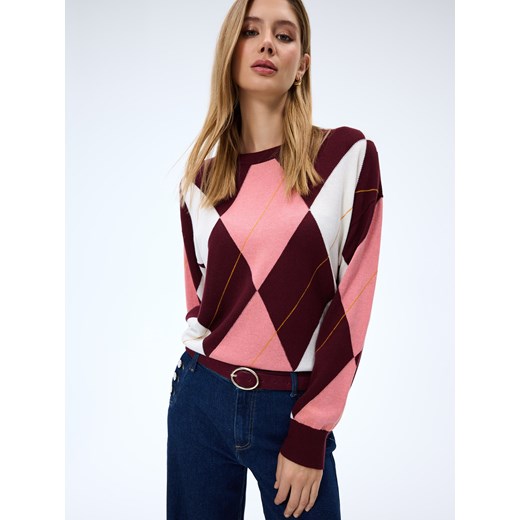 Mohito - Sweter z domieszką wełny - bordowy ze sklepu Mohito w kategorii Swetry damskie - zdjęcie 187353094