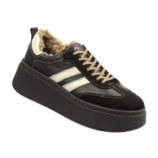 Skórzane półbuty barefoot damskie czarne Nika Komfort 1429 tegość H ze sklepu ulubioneobuwie w kategorii Półbuty damskie - zdjęcie 187353281