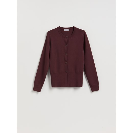 Reserved - Kardigan z wiskozą - burgundowy Reserved XL Reserved