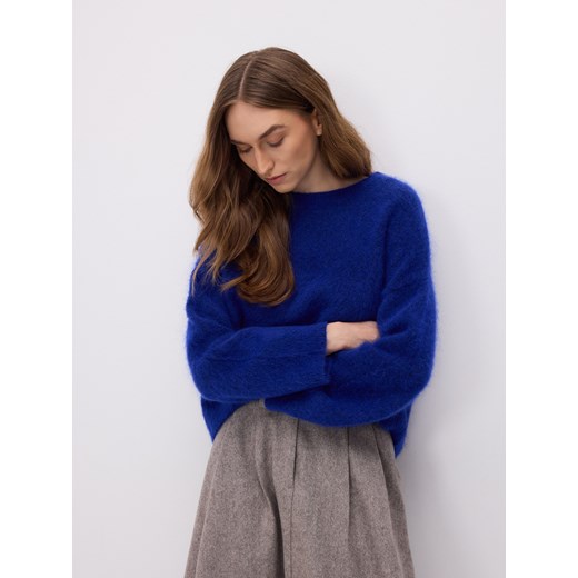 Reserved - Sweter z moherem i wełną - niebieski ze sklepu Reserved w kategorii Swetry damskie - zdjęcie 187353412
