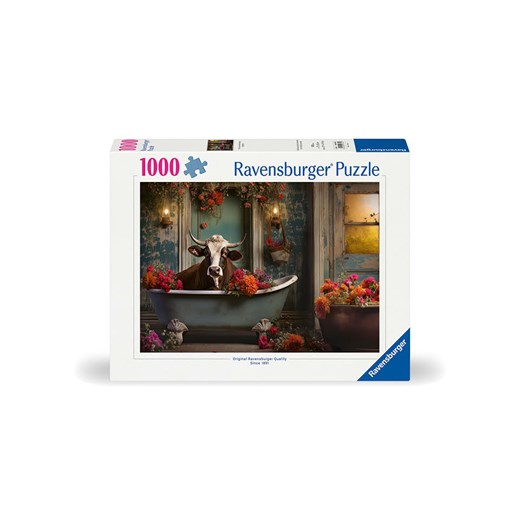 Ravensburger 1.000-częściowe puzzle &quot;The cow in the bathtub&quot; - 14+ ze sklepu Limango Polska w kategorii Puzzle - zdjęcie 187355351