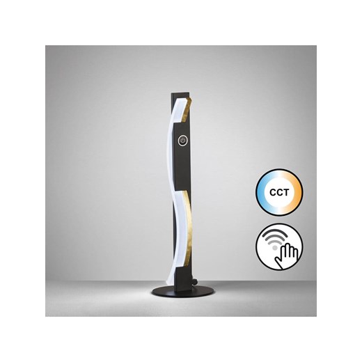 FISCHER &amp; HONSEL Lampa stołowa LED &quot;Bridge&quot; w kolorze czarnym - wys. 42 x Ø 13 cm ze sklepu Limango Polska w kategorii Oświetlenie - zdjęcie 187356214