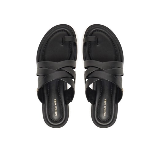 Japonki MICHAEL Michael Kors Nora 40S5NOFS1L Czarny ze sklepu eobuwie.pl w kategorii Klapki damskie - zdjęcie 187356244