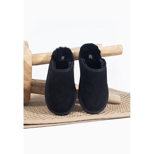 Gooce Wełniane kapcie &quot;Emerald&quot; w kolorze czarnym ze sklepu Limango Polska w kategorii Kapcie męskie - zdjęcie 187356623