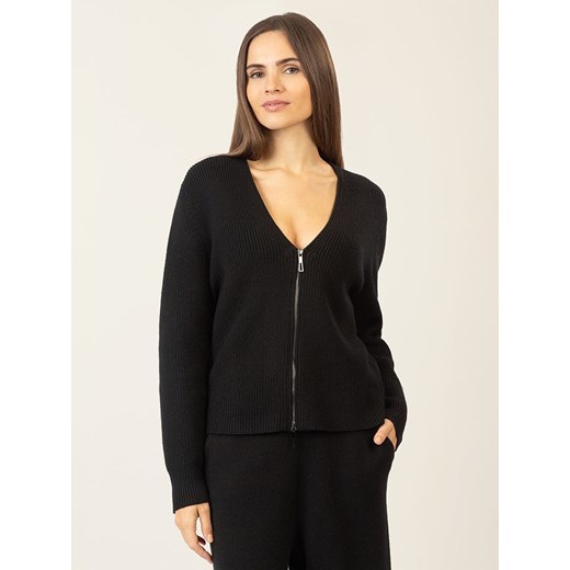APART Wełniany kardigan w kolorze czarnym ze sklepu Limango Polska w kategorii Swetry damskie - zdjęcie 187357004