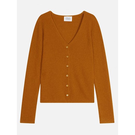 AUTHENTIC CASHMERE Kaszmirowy kardigan &quot;Chalais&quot; w kolorze karmelowym ze sklepu Limango Polska w kategorii Swetry damskie - zdjęcie 187357032