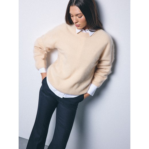 Mohito - Wełniany sweter - beżowy ze sklepu Mohito w kategorii Swetry damskie - zdjęcie 187357644
