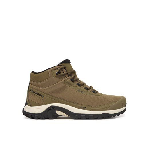 Trekkingi Salomon Shelter Waterproof L47974000 Khaki ze sklepu eobuwie.pl w kategorii Buty trekkingowe męskie - zdjęcie 187359101