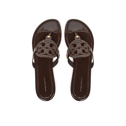 Tory Burch Japonki 11743 Brązowy ze sklepu MODIVO w kategorii Klapki damskie - zdjęcie 187359374