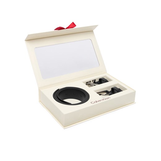 Calvin Klein Pasek Męski Belt Gift Set LV04D0009G Czarny ze sklepu MODIVO w kategorii Paski męskie - zdjęcie 187359384