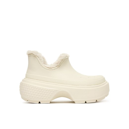 Crocs Śniegowce Stomp Lined Shorty Boot 210673 Écru ze sklepu MODIVO w kategorii Śniegowce damskie - zdjęcie 187359391