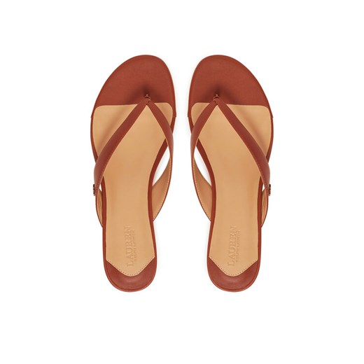 LAUREN RALPH LAUREN Japonki Francesca 802966841002 Brązowy ze sklepu MODIVO w kategorii Klapki damskie - zdjęcie 187359454