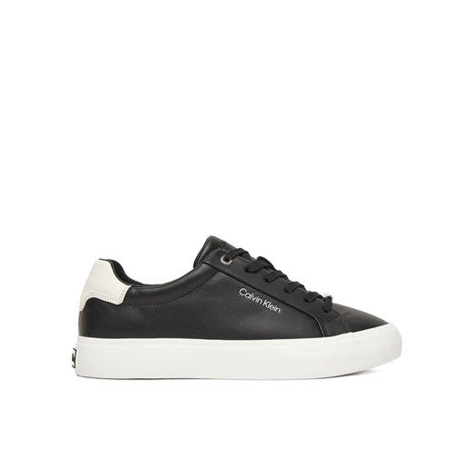 Calvin Klein Sneakersy Vulc Lace Up Lth/Moire Bt HW0HW02747 Czarny ze sklepu MODIVO w kategorii Buty sportowe damskie - zdjęcie 187359481
