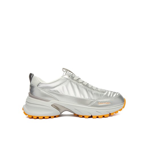 Calvin Klein Sneakersy Hike Runner Lace Up Pearl Ny YW0YW02043 Srebrny ze sklepu MODIVO w kategorii Buty sportowe damskie - zdjęcie 187359494