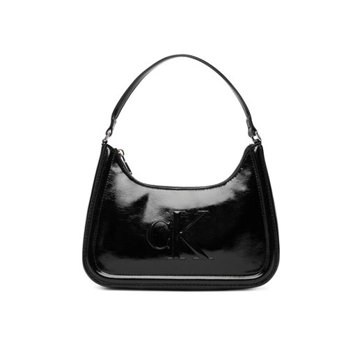Calvin Klein Torebka Bold Ck Metallic Shoulder Bag LV04F3332G Czarny ze sklepu MODIVO w kategorii Torebki damskie - zdjęcie 187359504