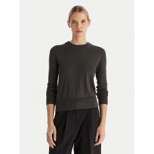 Calvin Klein Sweter LV044D370G Szary Regular Fit ze sklepu MODIVO w kategorii Swetry damskie - zdjęcie 187359600