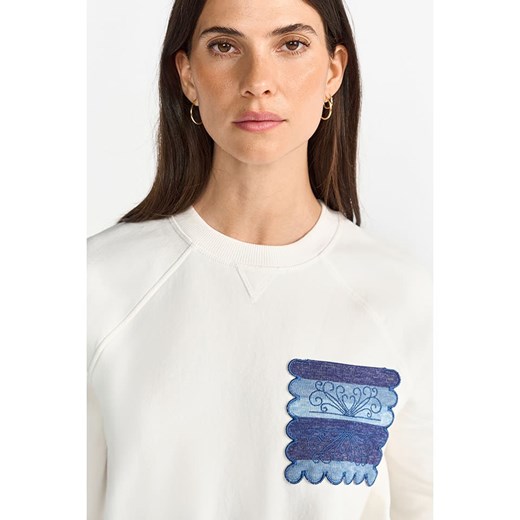 Rich &amp; Royal Bluza w kolorze białym Rich & Royal M wyprzedaż Limango Polska