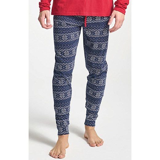 Męska piżama świąteczna z nadrukiem czerwona ALBANO, Kolor czerwono-granatowy, Rozmiar 2XL, Sorbetto ze sklepu Intymna w kategorii Piżamy męskie - zdjęcie 187361284