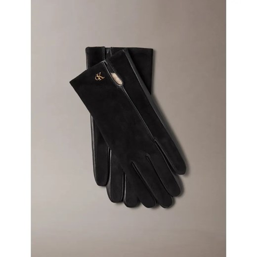 Calvin Klein Rękawiczki | zamsz | z dodatkiem wełny ze sklepu Gomez Fashion Store w kategorii Rękawiczki damskie - zdjęcie 187362291