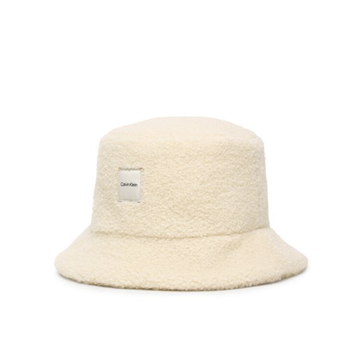 Kapelusz Calvin Klein Boucle LV04F5055G Écru ze sklepu eobuwie.pl w kategorii Kapelusze damskie - zdjęcie 187362440