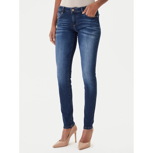 Guess Jeansy Annette W2YA99 D4Q03 Granatowy Skinny Fit ze sklepu MODIVO w kategorii Jeansy damskie - zdjęcie 187362623