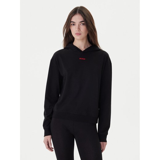 Hugo Bluza 50490594 Czarny Relaxed Fit ze sklepu MODIVO w kategorii Bluzy damskie - zdjęcie 187362624