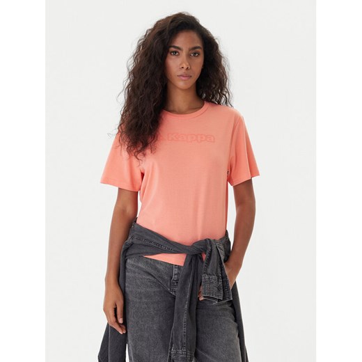 Kappa T-Shirt Frega 351M1KW Pomarańczowy Regular Fit ze sklepu MODIVO w kategorii Bluzki damskie - zdjęcie 187362642