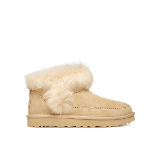 Ugg Śniegowce W Classic Ultra Mini Chalet 1173832 Beżowy ze sklepu MODIVO w kategorii Śniegowce damskie - zdjęcie 187362664