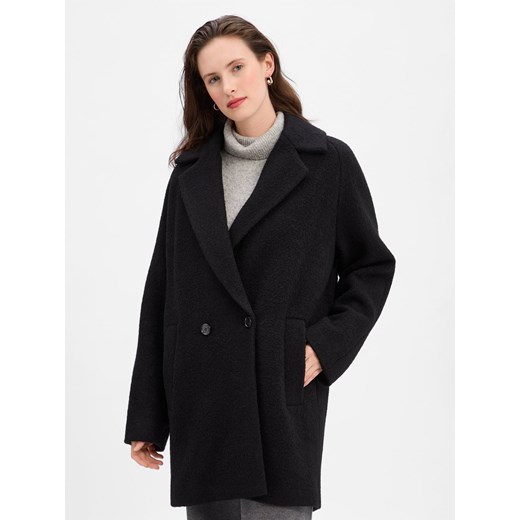 BOSS Płaszcz wełniany damski - Calodino2 Kobiety Wełna czarny jednolity ze sklepu vangraaf w kategorii Płaszcze damskie - zdjęcie 187363033