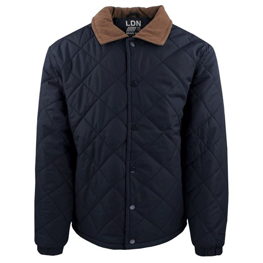 Przejściowa (Delikatnie Ocieplona) Kurtka Pikowana - Brave Soul - Granatowa KUBRSAW25emmersonNVY ze sklepu JegoSzafa.pl w kategorii Kurtki męskie - zdjęcie 187363071