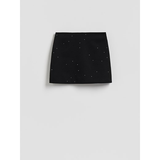 Reserved - Spódnica mini ze strassem - czarny ze sklepu Reserved w kategorii Spódnice - zdjęcie 187363513