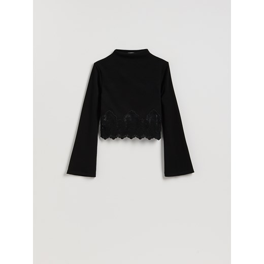 Reserved - Bluzka z koronką - czarny ze sklepu Reserved w kategorii Bluzki damskie - zdjęcie 187363691