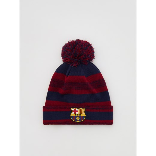 Reserved - Dzianinowa czapka FC BARCELONA - czerwony ze sklepu Reserved w kategorii Czapki dziecięce - zdjęcie 187363911
