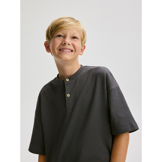 Reserved - T-shirt oversize - ciemnoszary ze sklepu Reserved w kategorii T-shirty chłopięce - zdjęcie 187364022