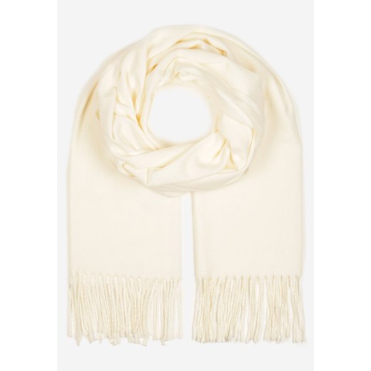 Kremowy Szalik Michfyndar ze sklepu renee.pl w kategorii Szaliki i chusty damskie - zdjęcie 187364103
