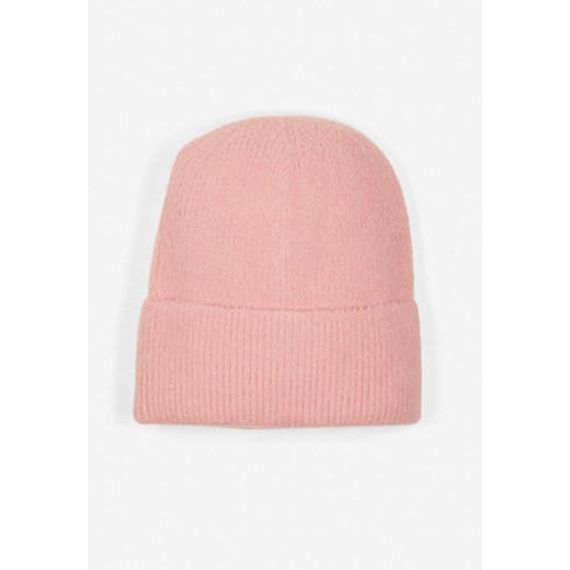 Różowa Czapka z Metaliczną Nicią i Wywinięciem Temivra ze sklepu renee.pl w kategorii Czapki zimowe damskie - zdjęcie 187364111