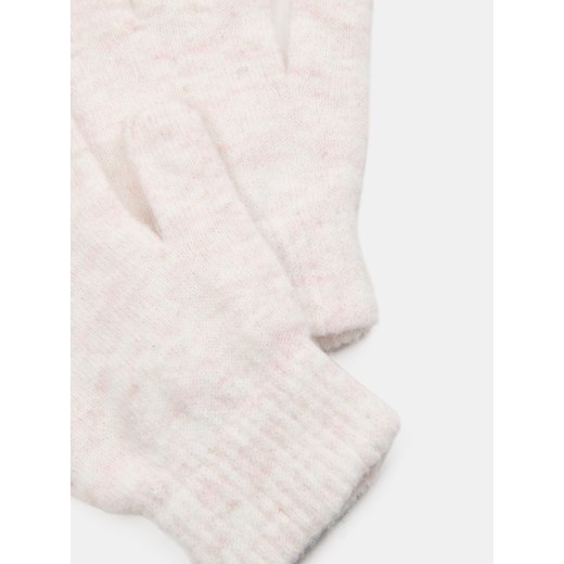 Sinsay - Rękawiczki z domieszką wełny - kremowy Sinsay One Size Sinsay