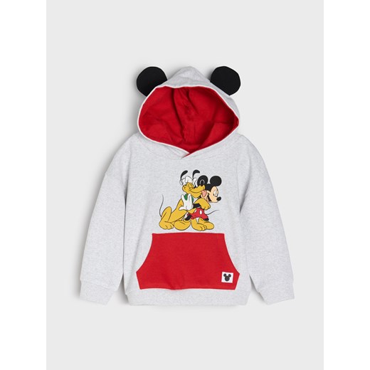 Sinsay - Komplet dresowy z nadrukiem Mickey Mouse - szary Sinsay 98 (2-3 l) Sinsay