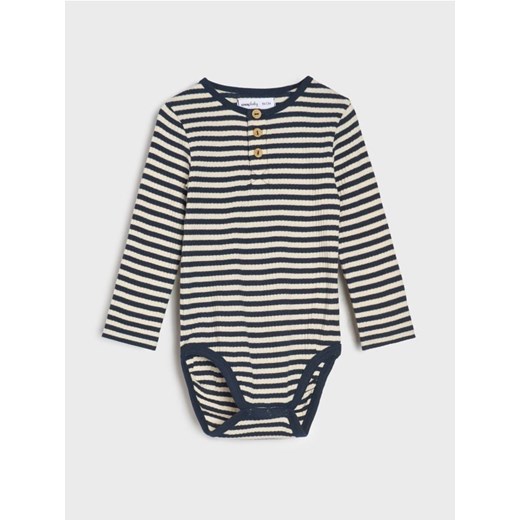 Sinsay - Bawełniane body - kremowy ze sklepu Sinsay w kategorii Body niemowlęce - zdjęcie 187364680