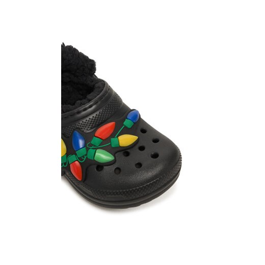 Klapki Crocs Classic Lined Holiday Lights Cgt 212027 Czarny Crocs 22_23 eobuwie.pl