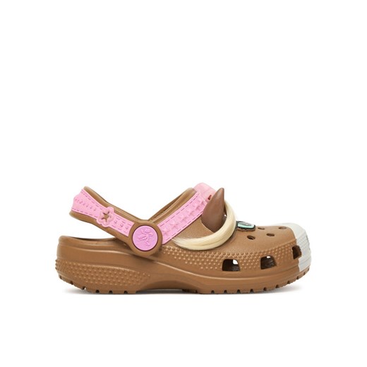 Crocs Klapki Toddler Classic IAM Horse Clog 211371 Brązowy ze sklepu MODIVO w kategorii Klapki dziecięce - zdjęcie 187365271