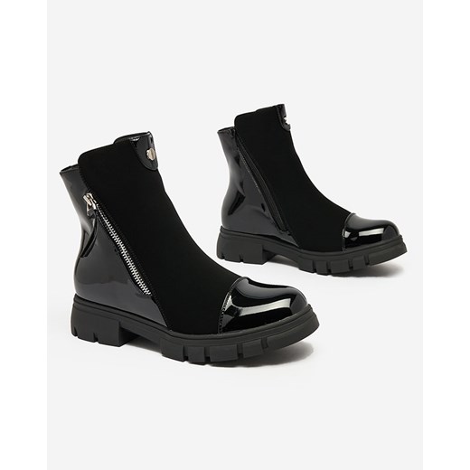 Royalfashion Czarne matowe botki damskie Dedaheh ze sklepu royalfashion.pl w kategorii Botki - zdjęcie 187365843