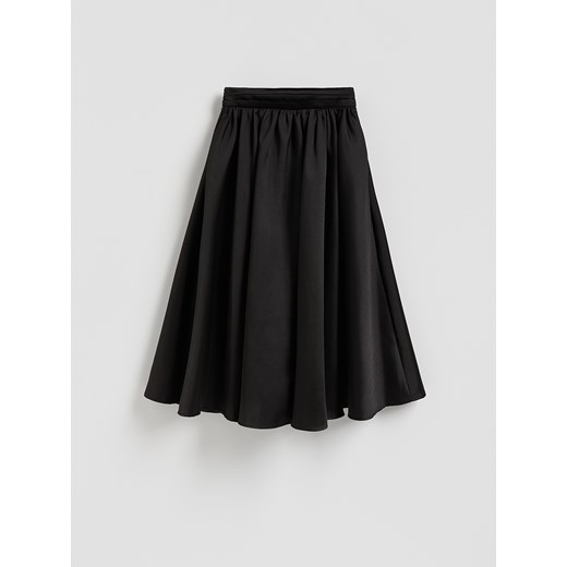 Reserved - Rozkloszowana spódnica midi - czarny ze sklepu Reserved w kategorii Spódnice - zdjęcie 187366171
