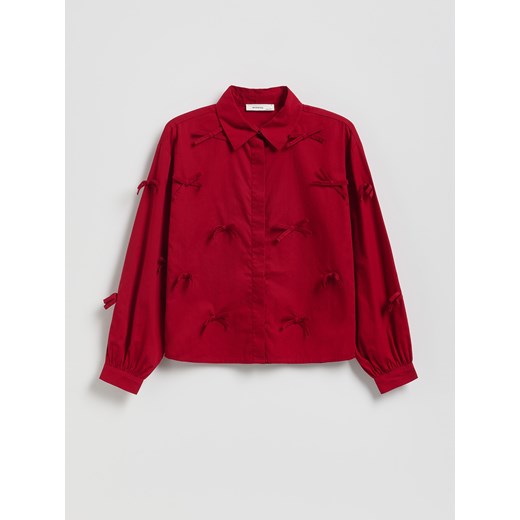 Reserved - Krótka koszula z kokardkami - czerwony Reserved 164 (13 lat) Reserved