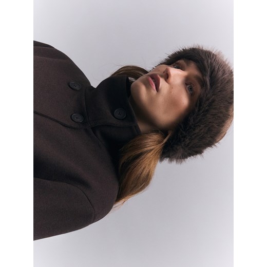 Reserved - Opaska ze sztucznego futerka - brązowy ze sklepu Reserved w kategorii Opaski damskie - zdjęcie 187366301