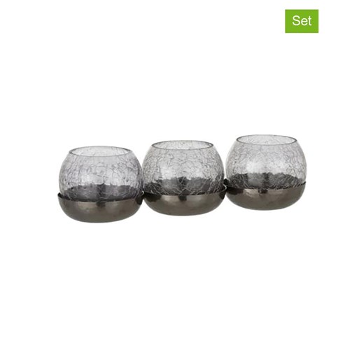 J Line Świeczniki (3 szt.) w kolorze srebrnym - dł. 27 cm ze sklepu Limango Polska w kategorii Świeczniki - zdjęcie 187367602