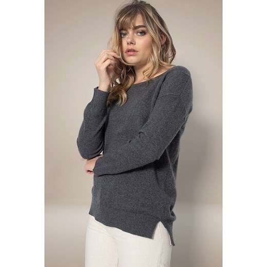 Perfect Cashmere Kaszmirowy sweter &quot;Sasha&quot; w kolorze ciemnoszarym ze sklepu Limango Polska w kategorii Swetry damskie - zdjęcie 187367863