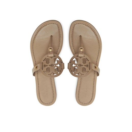 Japonki Tory Burch Miller 151169 Brązowy ze sklepu eobuwie.pl w kategorii Klapki damskie - zdjęcie 187368964