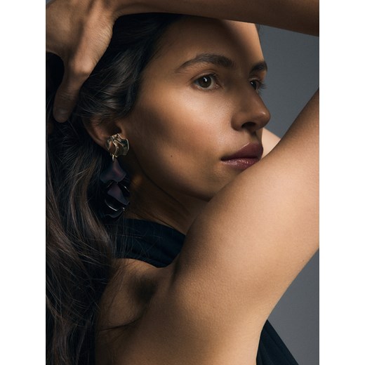 Reserved - Wiszące kolczyki - ciemnofioletowy ze sklepu Reserved w kategorii Kolczyki - zdjęcie 187369481